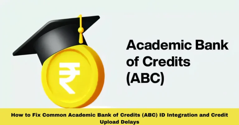 How to Fix Common Academic Bank of Credits (ABC) ID Integration & Credit Upload Delays